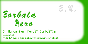 borbala mero business card